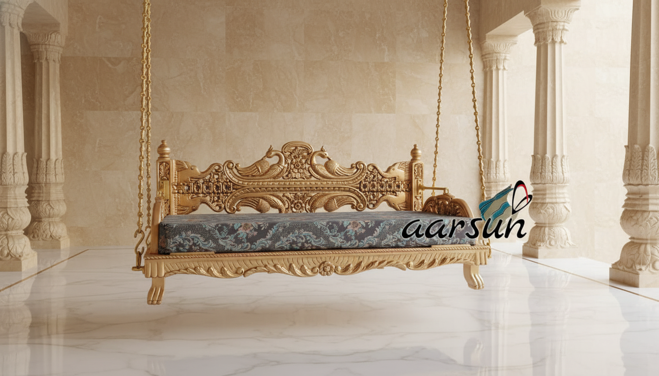 Strong Chain Supported Wooden Swing